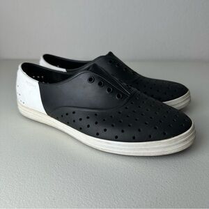 Native Women’s Black White Jericho EVA Slip On Shoes Size 9